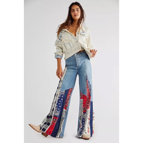 Free People Denim - Free People Cortez Pieced Jeans